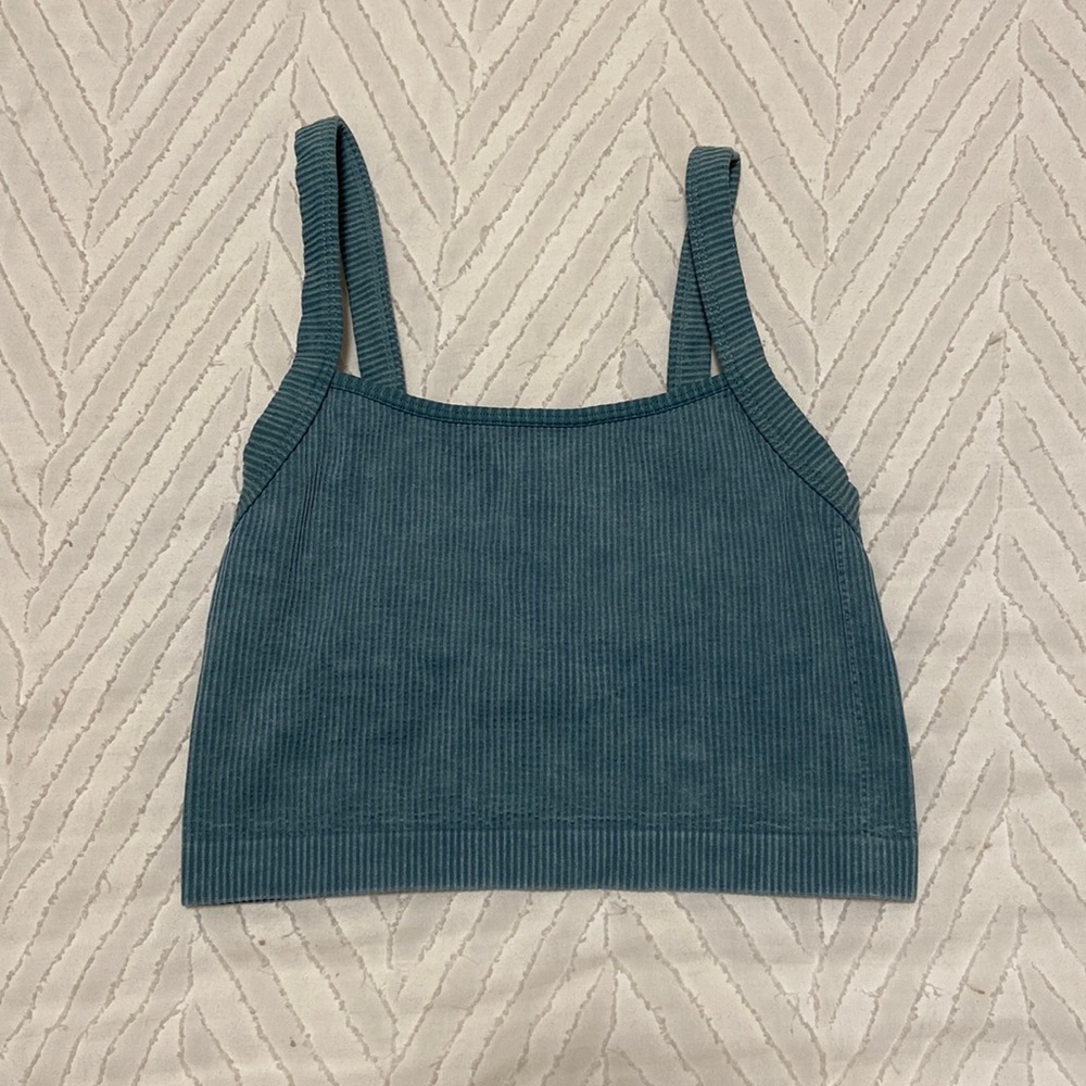 Colsie XS green ribbed tank top, good condition